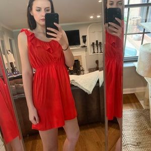 orange summer babydoll dress